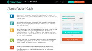 About RadiantCash - Radiant Cash Loans - Unsecured Personal ...