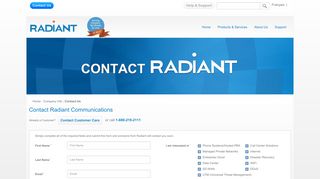Radiant Communications | Contact Us