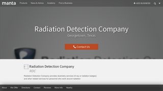 Radiation Detection Company Georgetown TX, 78626 – Manta.com