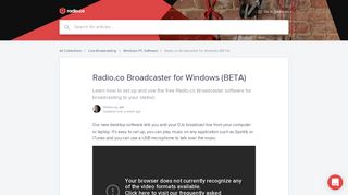 Radio.co Broadcaster for Windows (BETA) | Radio.co Help Center