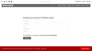 Sign Up - RadioJavan.com