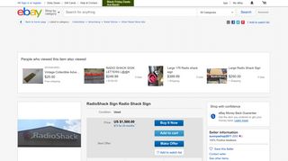RadioShack Sign Radio Shack Sign | eBay