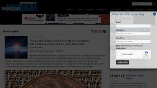 The Radio Shack at the End of the Universe – EEJournal