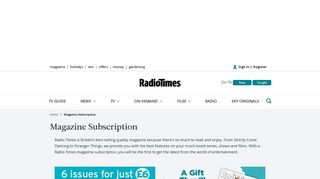 Magazine Subscription - Radio Times