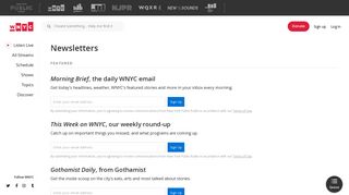 Newsletters | WNYC | New York Public Radio, Podcasts, Live ...