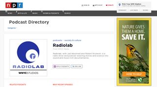 Radiolab : NPR