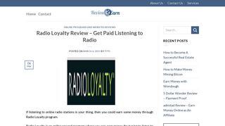 Radio Loyalty Review - Get Paid Listening to Radio - Review Earn