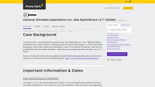 General Wireless Operations Inc. dba RadioShack - Prime Clerk