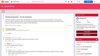 RS Payroll Question - Former employee : RadioShack - Reddit