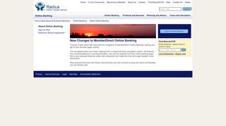 Radius Credit Union - New Changes to MemberDirect Online Banking