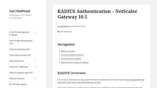 RADIUS Authentication – NetScaler Gateway 10.5 – Carl Stalhood