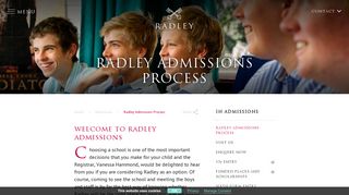 Radley Admissions Process | Radley College