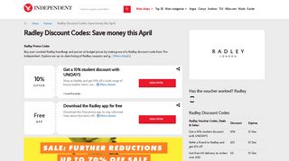 Radley Discount Code | 30% off | February | The Independent
