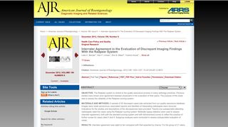 Interrater Agreement in the Evaluation of Discrepant Imaging Findings ...