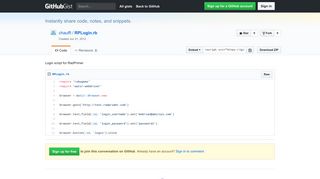Login script for RadPrimer · GitHub