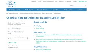 Resources/links - Rady Children's Hospital-San Diego