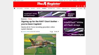 Signing up for the RAF? Don't bother – you've been Capita'd • The ...