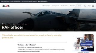 How To Become A RAF officer | Explore Jobs | UCAS