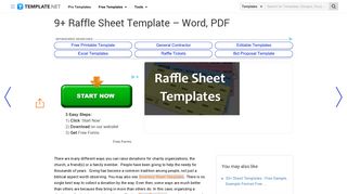 9+ Raffle Sheet Template - Word, PDF | Free & Premium Templates