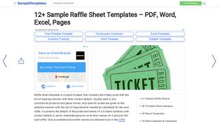 12+ Sample Raffle Sheet Templates - PDF, Word, Excel, Pages