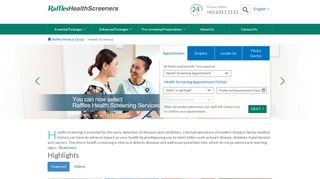 Health Screening Singapore - Raffles Medical Group