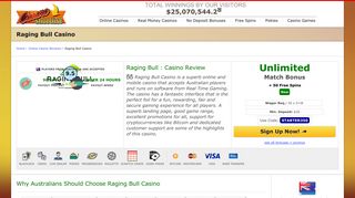 Raging Bull Casino - Australian Online Casinos