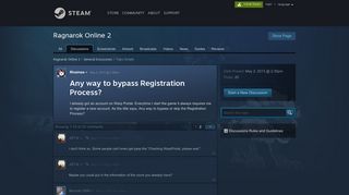 Any way to bypass Registration Process? :: Ragnarok Online 2 ...