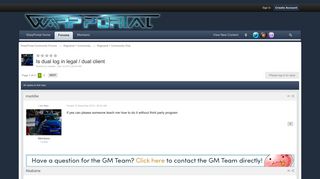 Is dual log in legal / dual client - Ragnarok 1 Community Chat ...