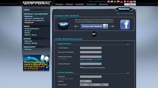 WarpPortal - Registration - Ragnarok Online
