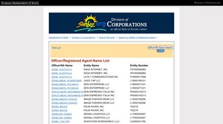 Officer/Registered Agent Name List - Search Corporations, Limited ...