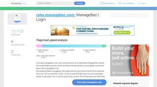Access raha.managebac.com. ManageBac | Login