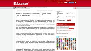 Rainbow Advanced Institute (RAI) Digital Charter High School Review ...