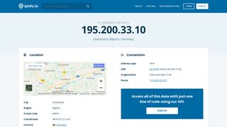 195.200.33.10 IP Address Details - IPinfo IP Address Geolocation API