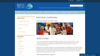 RAID Or PADI Diver Certification - Abyss Scuba Diving, Sydney
