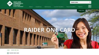 Raider One Card - Oakland Community College