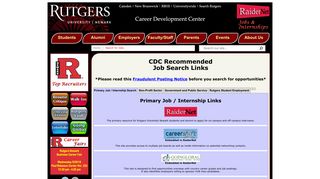 RaiderNet - Rutgers University-Newark Career Development Center