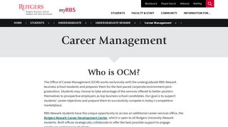 Career Management - myRBS - Rutgers University