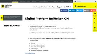 Digital Platform Raiffeisen ON | Raiffeisen Bank - Fitoni çdo sfidë