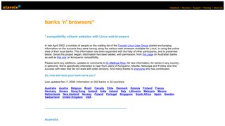 Banks and Linux Browsers - Starnix