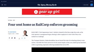 Four sent home as RailCorp enforces grooming
