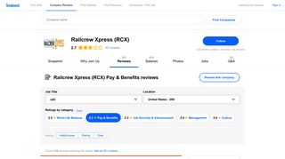 Working at Railcrew Xpress (RCX): 117 Reviews about Pay & Benefits ...