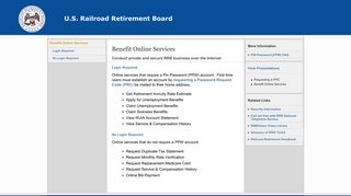 Benefit Online Services - Railroad Retirement Board