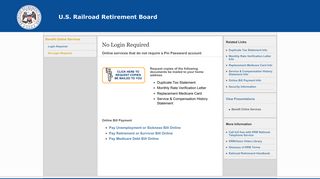 No Login Required - Railroad Retirement Board