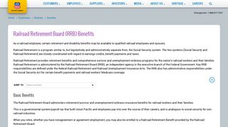 UP: Railroad Retirement Board (RRB) Benefits