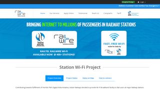 Railwire wifi stations project | free wi-fi