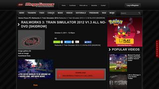 Game Fix / Crack: Railworks 3: Train Simulator 2012 v1.3 All No-DVD ...