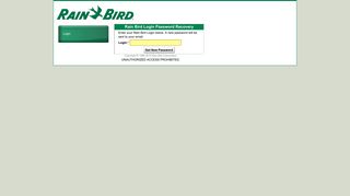 Password Recovery - Rain Bird: Login