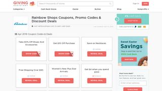 60% Off Rainbow Shops Coupons & Promo Codes 2019 + 4% Cash ...