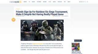 Friends Sign Up For Rainbow Six Siege Tournament, Make It Despite ...
