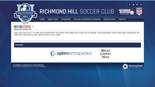 Sign Up for Rained Out! | Richmond Hill Soccer Club